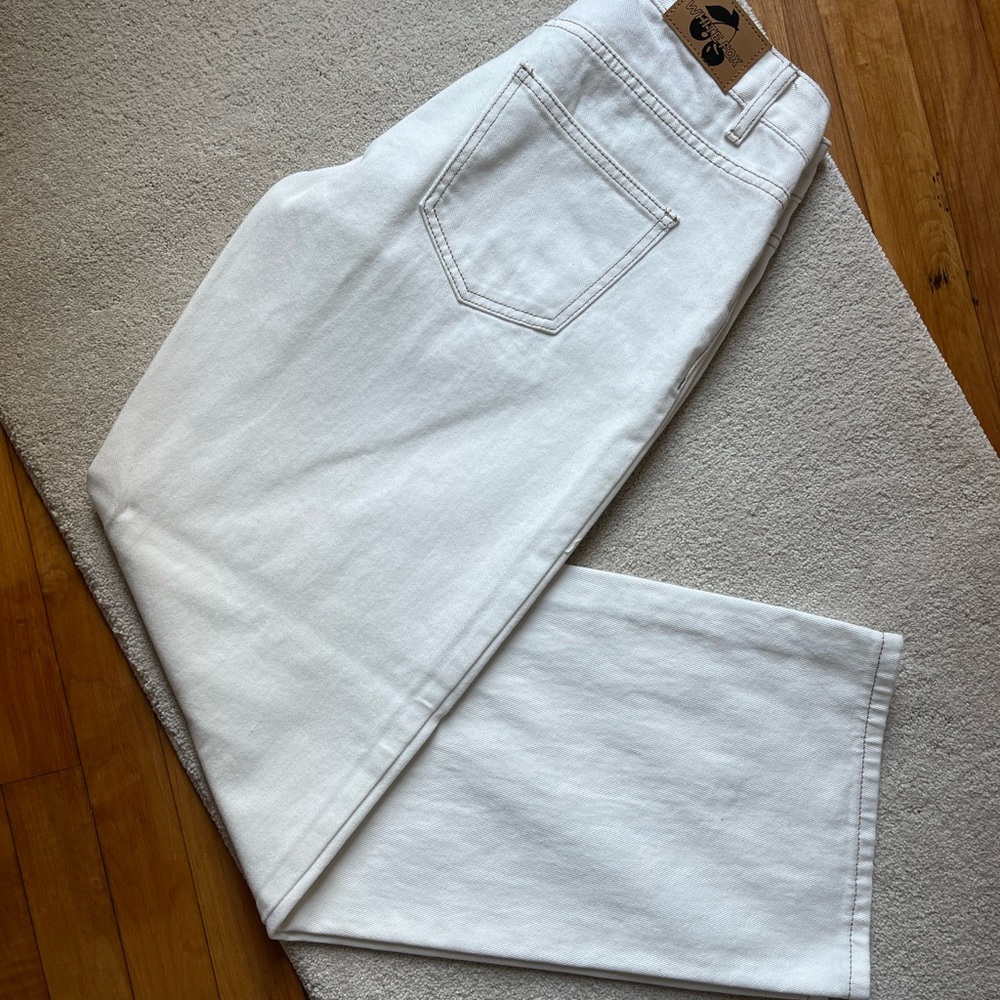 White Fox Low Rise Wide Leg Jeans